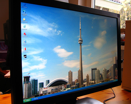 Kijkhoeken BenQ FP202W - schuin