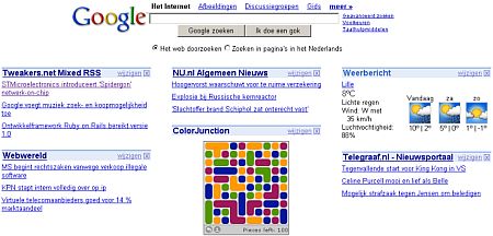 Google Persoonlijke Homepage