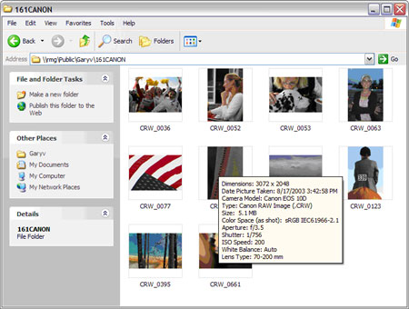 Microsoft RAW Image Thumbnailer and Viewer