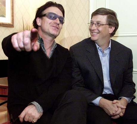 Bono en Bill Gates