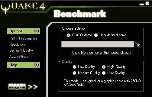 HardwareOC Quake 4 Benchmark