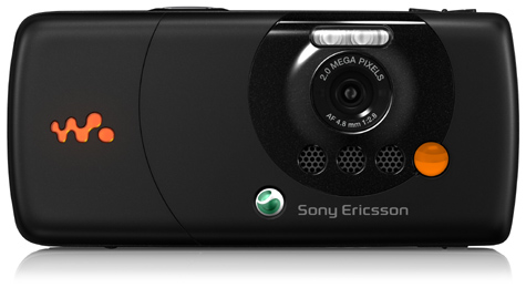 Sony Ericsson W810i - achterkant met cameralens Sony Ericsson W810i - achterkant met cameralens