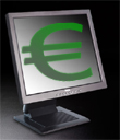 Flatpanel met Euro-teken