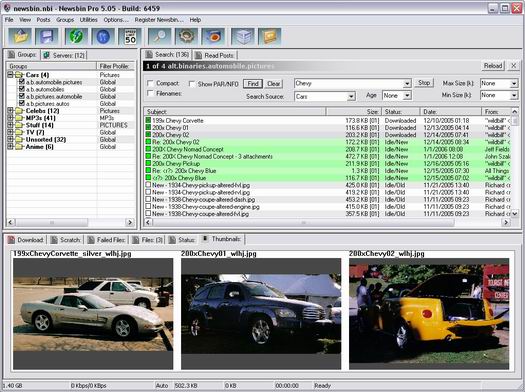 NewsBin Pro 5.05 screenshot (resized)