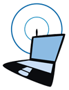 Laptop met WiFi (klein)