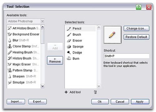 Optimus Configurator menuvoorbeeld Optimus Configurator menuvoorbeeld