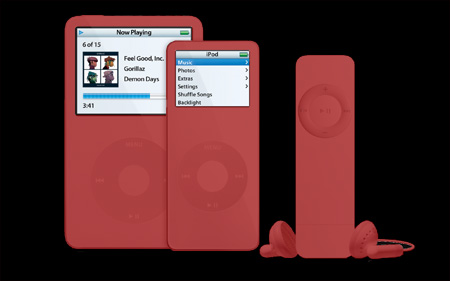 Rode iPods-illustratie