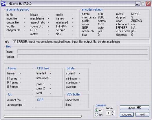 HC encoder 0.17 screenshot (resized)