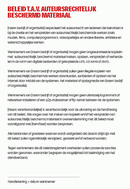 Brein voorbeeld-p2p-beleid bedrijven