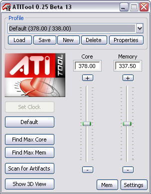 ATiTool 0.25 beta 13 screenshot