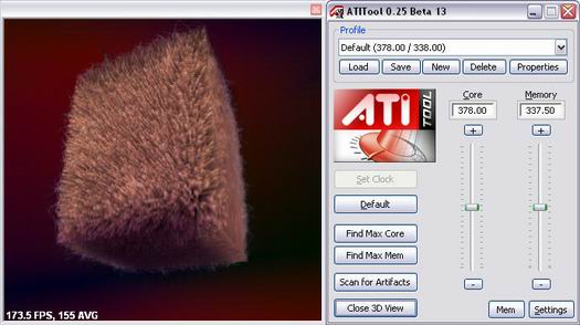 ATiTool 0.25 beta 13 screenshot met 3d view (resized)