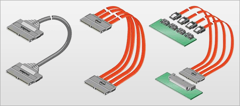SAS x4 interne connectorvariaties