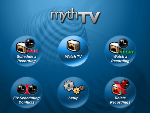 MythTV - beginscherm