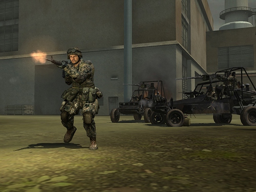 Battlefield 2 - shooting ground troop