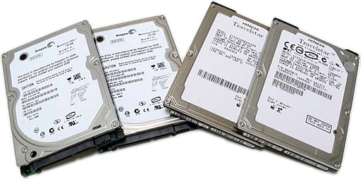 Seagate Momentus- en Hitachi Travelstar-laptopschijven