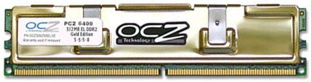 800MHz DDR2 OCZ PC2-6400 Gold geheugen 800MHz DDR2 OCZ PC2-6400 Gold geheugen