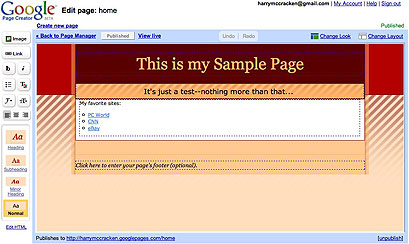 Google Page Creator
