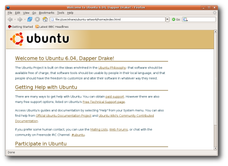Ubuntu Dapper-browser Ubuntu Dapper-browser