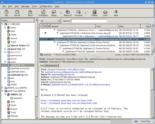 Sylpheed 2.2.0