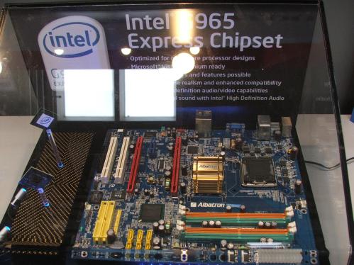 Albatron-moederbord met Intel G965-chipset
