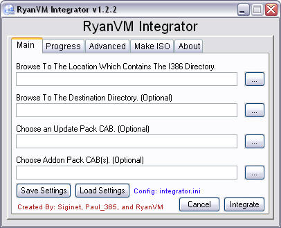 RyanVM Integrator 1.2.2 screenshot