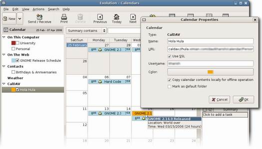 Gnome - Evolution screenshot (resized)