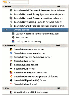 Gnome Deskbar screenshot