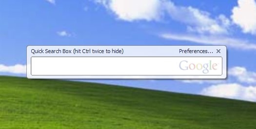 Google Desktop 3 - Quick Search Box