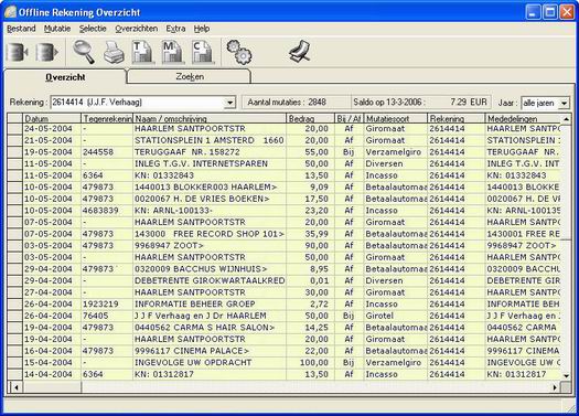Offline Rekening Overzicht 1.0 screenshot (resize)