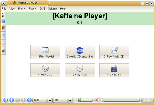 Kaffeine 0.8 screenshot