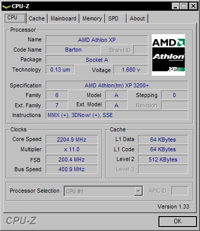 CPU-Z 1.33
