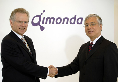 Infineon- en Qimonda-topmannen Wolfgang Ziebart en Kin Wah Loh