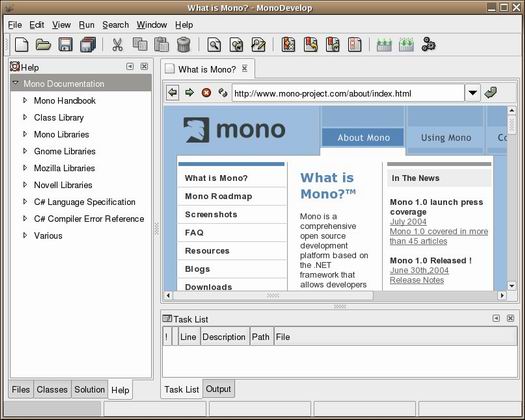MonoDevelop screenshot (resized)