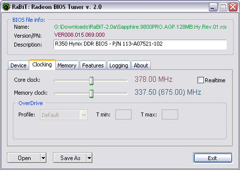 RaBiT 2.0a screenshot