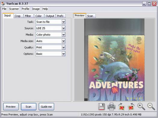 VueScan 8.3.37 screenshot (resized)