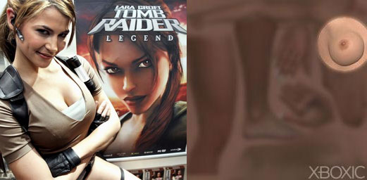 Laura Croft met en danserestexture zonder kleding