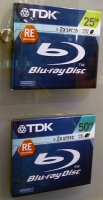 TDK Blu-ray schijfjes in de vitrine