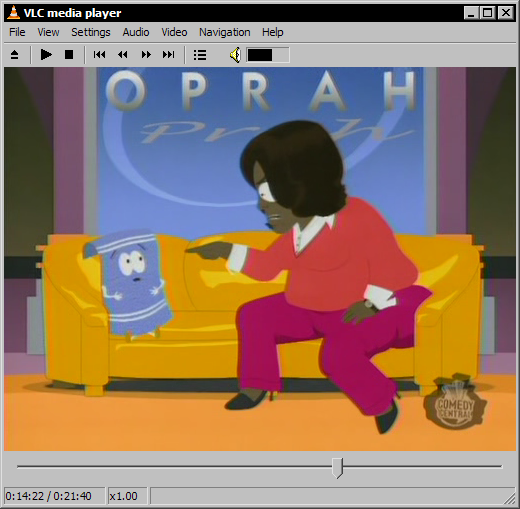 VLC media player 0.8.5-test3 - South Park 10x05