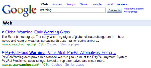 Google's nieuwe zoekresultaatweergave Google's nieuwe zoekresultaatweergave