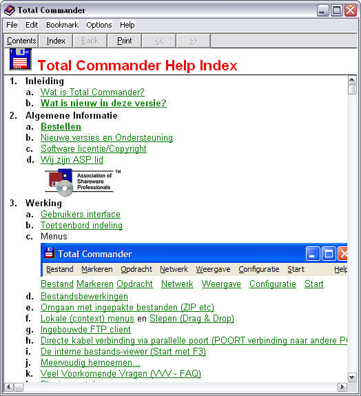 Total Commander Nederlands helpbestand