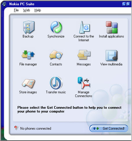 Nokia PC Suite screenshot