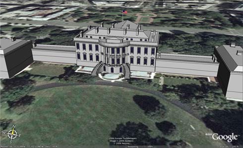 Het Witte Huis in Google Earth met Sketchup Het Witte Huis in Google Earth met Sketchup