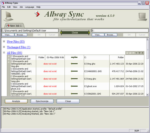 Allway Sync 4.5.0 screenshot (resized)