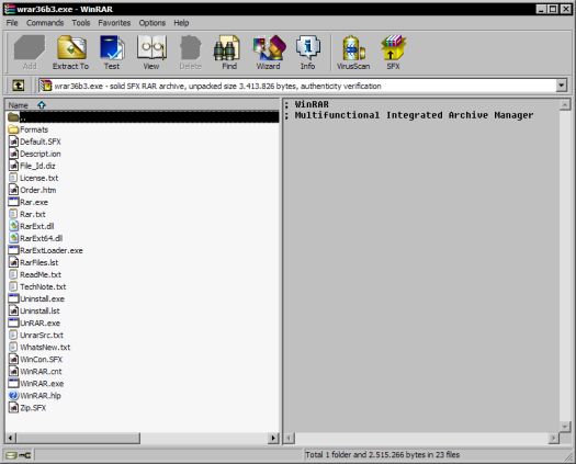 WinRAR 3.60 beta 3