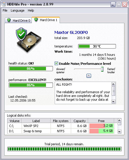 HDDlife 2.8.99 screenshot