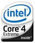 Fake Intel Core 4-logo'tje