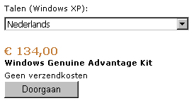Windows Update-aanbieding: XP Pro voor 134 euro (klein)