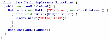 Google Web Toolkit (GWT) applicatie