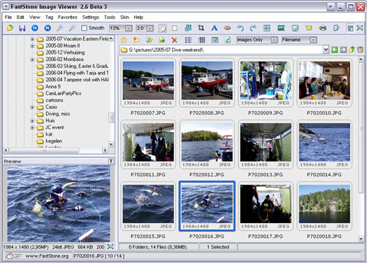 FastStone Image Viewer 2.6 beta 3 screenshot (resized)