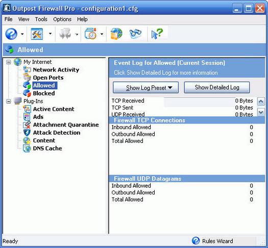 Outpost Firewall screenshot (resized)